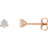 14K Rose 1/4 CTW Diamond Stud Earrings - 6623360155P photo
