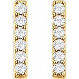 14K Yellow 1/10 CTW Diamond Bar Earrings - 65175760000P photo 2
