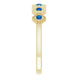 14K Yellow Blue Sapphire Stackable Ring - 71888602P photo 4