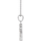 14K White 1/8 CTW Diamond Five-Fold Celtic Necklace - 86976605P photo 2