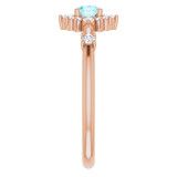 14K Rose Blue Zircon & 1/6 CTW Diamond Ring - 720886047P photo 4