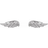 14K White Angel Wing Earrings - 86910600P photo 2