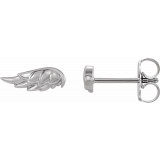 14K White Angel Wing Earrings - 86910600P photo