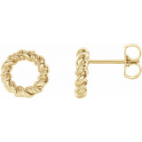 14K Yellow 9.4 mm Circle Rope Earrings - 86821601P photo