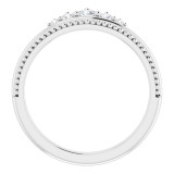 14K White 1/5 CTW Diamond Stackable Crown Ring - 123818600P photo 2