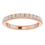 14K Rose 5/8 CTW Diamond French-Set Anniversary Band - 123223602P photo 3