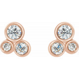 14K Rose 1/5 CTW Diamond Geometric Cluster Earrings - 86752602P photo 2