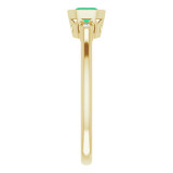 14K Yellow Lab-Grown Emerald & .02 CTW Diamond Ring - 7187960000P photo 4