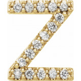 14K Yellow .06 CTW Diamond Single Initial Z Earring - 867976131P photo