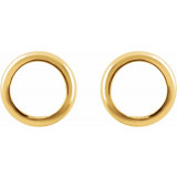 14K Yellow Circle Earrings - 651817100P photo 2