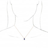 14K Rose Blue Sapphire & 1/5 CTW Diamond 16-18 Necklace - 86961607P photo 3