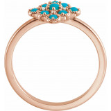 14K Rose Turquoise & .02 CTW Diamond Ring - 720736005P photo 2