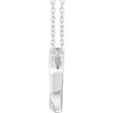 14K White 1/5 CTW Diamond Heart 16-18 Necklace - 65272160001P photo 2
