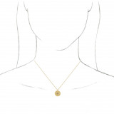 14K Yellow .025 CTW Diamond Lotus 16-18 Necklace - 86975606P photo 3