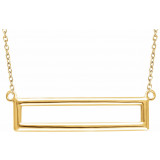 14K Yellow Rectangle 16-18 Necklace - 65194960000P photo