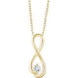 14K Yellow 1/6 CTW Diamond Infinity-Inspired 16-18 Necklace - 65272360001P photo