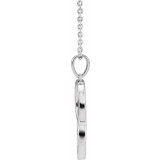 14K White Interlocking Circle 18 Necklace - 86594600P photo 2