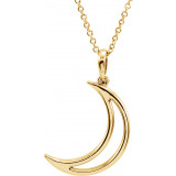 14K Yellow 25.7x4.7 mm Crescent Moon 16 Necklace - 85880100P photo