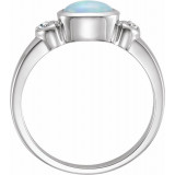 14K White Opal & .03 CTW Diamond Accented Ring - 7113370000P photo 2