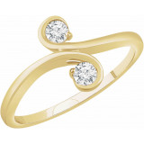 14K Yellow 1/5 CTW Diamond Two-Stone Ring - 65269860001P photo
