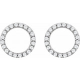 14K White 1/5 CTW Diamond Circle Earrings - 65175560000P photo 2