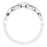 14K White 1/10 CTW Diamond Link Ring - 65224360001P photo 2