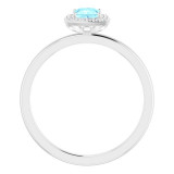 14K White Aquamarine & .05 CTW Diamond Ring - 122745600P photo 2