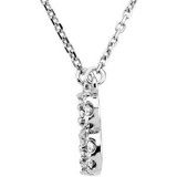 14K White Initial B 1/8 CTW Diamond 16 Necklace - 67311101P photo 2