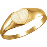14K Yellow 6x6 mm Youth Heart Signet Ring - 19308100P photo