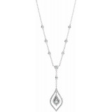14K White 7/8 CTW Diamond Geometric 18 Necklace - 68236101P photo