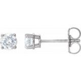 14K White 3/4 CTW Diamond Earrings - 187460061P photo
