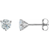 14K White 3/4 CTW Diamond Stud Earrings - 6623360093P photo