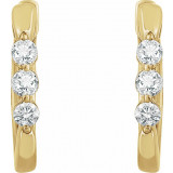 14K Yellow 1/4 CTW Diamond Hoop Earrings - 65295660001P photo 2