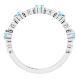 14K White Aquamarine & 1/5 CTW Diamond Ring - 72051612P photo 2