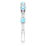14K White Aquamarine & 1/5 CTW Diamond Ring - 72051612P photo 4