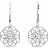 14K White 1/5 CTW Diamond Granulated Filigree Earrings - 65260660002P photo 2