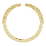 14K Yellow Beaded Negative Space Ring - 51760102P photo 2