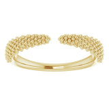 14K Yellow Beaded Negative Space Ring - 51760102P photo 3