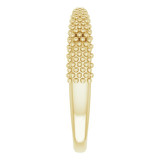 14K Yellow Beaded Negative Space Ring - 51760102P photo 4