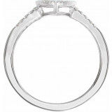 14K White 1/4 CTW Diamond Geometric Ring - 65242260000P photo 2