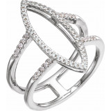 14K White 1/4 CTW Diamond Geometric Ring - 65242260000P photo