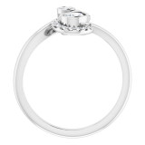 Platinum 1/2 CTW Diamond Bezel-Set Bypass Ring - 123899608P photo 2