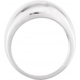 14K White 12 mm Dome Ring - 50199247738P photo 2