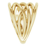 14K Yellow Criss-Cross Ring - 51884102P photo 4