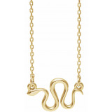 14K Yellow Snake 16-18 Necklace - 86613601P photo