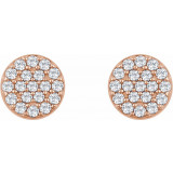 14K Rose 1/3 CTW Diamond Cluster Earrings - 65175460002P photo 2