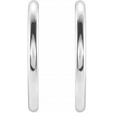 14K White 20 mm Vintage-Inspired Hoop Earrings - 86731600P photo 2