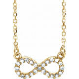 14K Yellow .08 CTW Diamond Infinity 16 1/2 Necklace - 6707284406P photo
