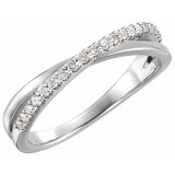 14K White 1/5 CTW Diamond Criss-Cross Ring - 1227736000P photo