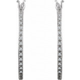 14K White 1/4 CTW Diamond Hoop Earrings - 65293760001P photo 2